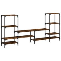 Szafka pod TV, przydymiony dąb, 206,5x28,5x95 cm