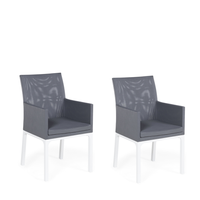 Zestaw 2 krzeseł ogrodowych szary BACOLI