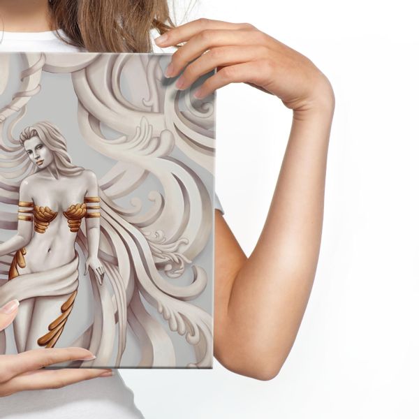 Obraz Canvas Do Salonu Piękna Grecka MEDUZA Portret Bogini 40cm x 30cm zdjęcie 4