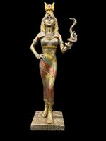 EGIPSKA BOGINI - HATHOR TRZYMAJĄCA WĘŻA VERONESE  (WU76710A4)