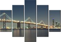 105CM 150CM OBRAZ 5 ELEM SAN FRANCISCO TANEL TEEMUSK DRUK