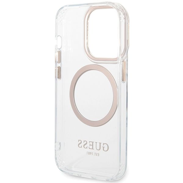 Etui Guess do iPhone 15 Pro, Złoty, MagSafe zdjęcie 7