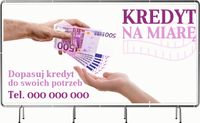 BANER REKLAMOWY 100x50cm projekt w cenie różne wzory KREDYT NA MIARĘ
