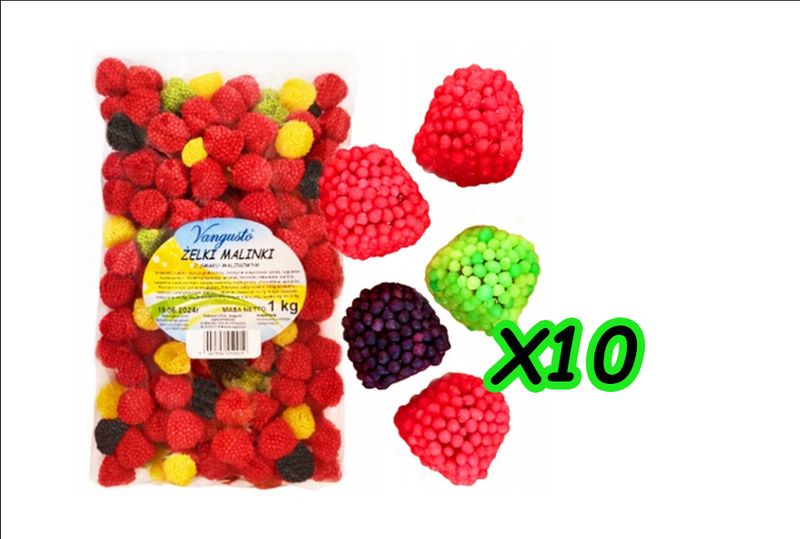 Żelki Vangusto 10x1kg Malinki zdjęcie 1