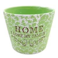 DONICZKA CERAMICZNA NA KWIATY ZIOŁA WIOSENNA OSŁONKA NA DONICZKĘ ZIELONA