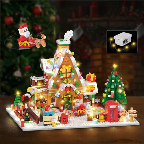 KALENDARZ ADWENTOWY KLOCKI DOMEK Z PIERNIKA CHOINKA MIKOLAJ LED 1763szt 24× na Arena.pl