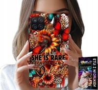 ETUI DO SAMSUNG GALAXY A22 5G - SHE IS RARE, SŁONECZNIKI, KWIATY, MOTYLE