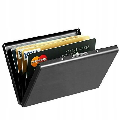 ETUI NA KARTY Metalowe PORTFEL NA KARTY CARD HOLDER Czarny na Arena.pl