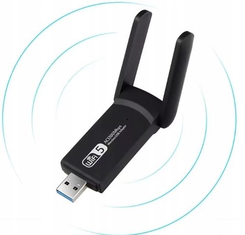 ADAPTER WI-FI KARTA SIECIOWA USB 3.0 1300Mbps ANTENA ZEWNĘTRZNA WIFI na Arena.pl