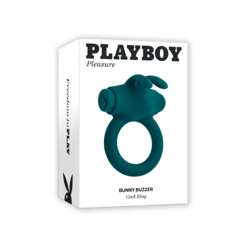 playboy pleasure bunny buzzer - silikonowy pierścień z wibracją usb na Arena.pl