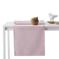 Zestaw obrus + bieżnik bawełna PURE 115x200+35x200 Pudrowy Róż DecoKing