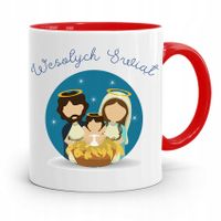 Kubek Czerwony Świąteczny Pod Choinkę Na Mikołaja Z Nadrukiem Ze Zdjęciem