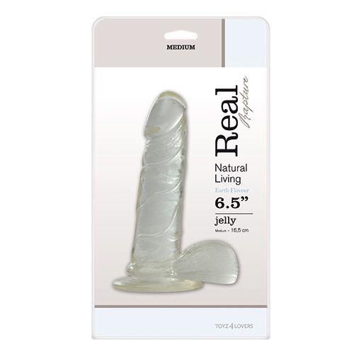 dildo żelowe real rapture transparentne 16 cm na Arena.pl