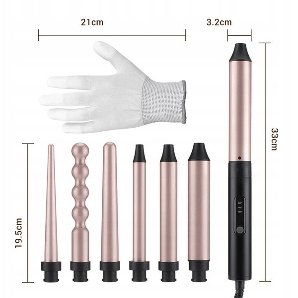 LOKÓWKA DO WŁOSÓW WIELOFUNKCYJNA 6 WYMIENNYCH GŁOWIC FALOWNICA FALE LOKI zdjęcie 3