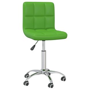 Obrotowe Krzesło Biurowe, Zielone, Obite Sztuczną Skórą