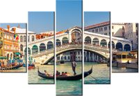 105CM 150CM OBRAZ 5 ELEM MOST RIALTO WENECJI DRUK