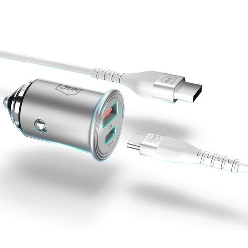 accessories - 3mk hyper car charger 30w pd qc pps usb 1a1c silver na Arena.pl