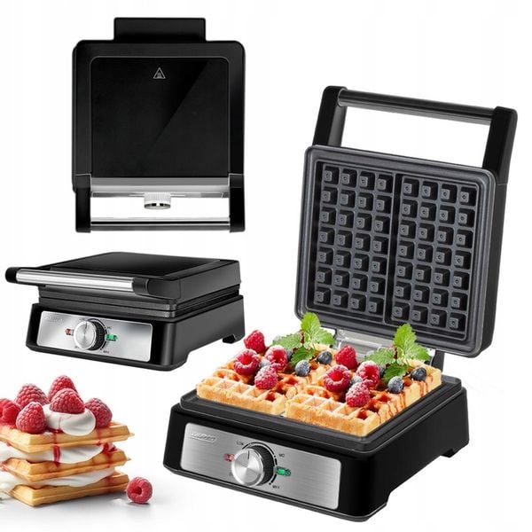 Gofrownica MPM MGO-41/C czarny 1600 W zdjęcie 1