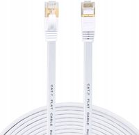 Kabel Sieciowy Płaski LAN Ethernet RJ45 32AWG CAT7 do 10 Gbps/600 MHz 5m