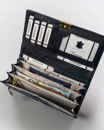 portfel damski z lakierowanej skóry naturalnej zamykany na Arena.pl