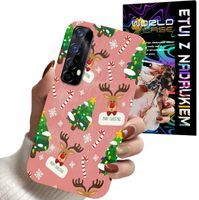 ETUI CASE DO REALME 7 - ŚWIĄTECZNE WZORY NA ŚWIĘTA RENIFER CHOINKA