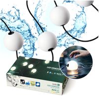 Girlanda VENEZIA do oczek wodnych, basenów barwa ciepła 10 kul 7,74m