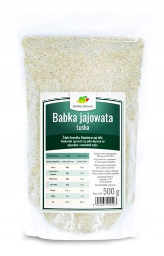 Babka jajowata łuska łupiny BŁONNIK 500g na Arena.pl