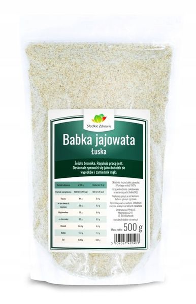 Babka jajowata łuska łupiny BŁONNIK 500g zdjęcie 4
