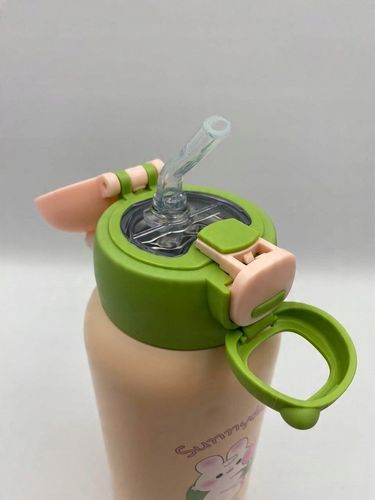 Bidon termiczny 2w1 dla dzieci ze słomka 500ml kubek termiczny dziecięcy na Arena.pl