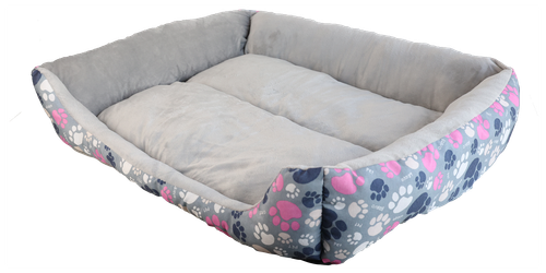 Legowisko dla psa szare S prostokątne PAWPRINT 41x30cm na Arena.pl