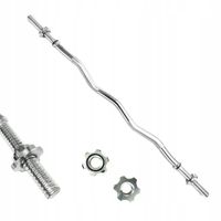 Gryf lekko łamany sztanga 120cm 25mm stalowy