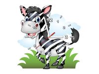40X40CM ZEGAR ZEBRA OBRAZ