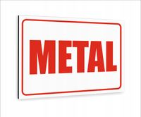 Tabliczka znak informacyjny dibond nadruk uv 40x30 METAL twój napis