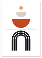 Plakat geometria boho styl 21x29,7 cm A4