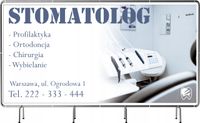 BANER REKLAMOWY 200x100cm plandeka różne wzory duży wybór STOMATOLOG