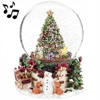 Szklana kula śnieżna z pozytywką 17cm ozdoba, dekoracja świąteczna PREZENT