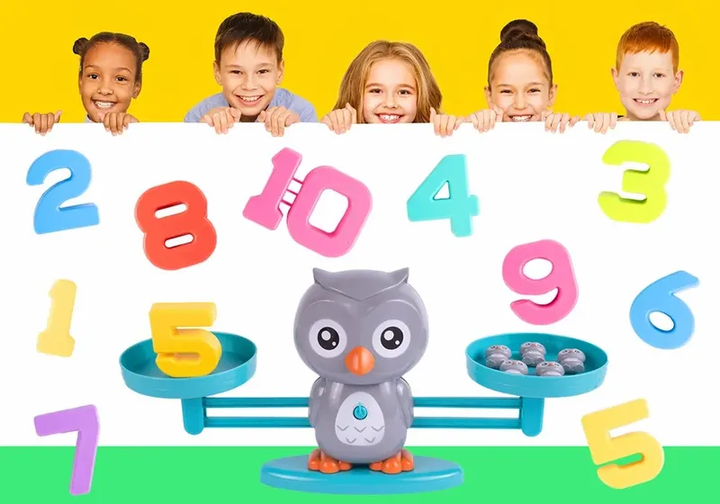 Waga Szalkowa Równoważnia Sowa Nauka Liczenia Sowy zdjęcie 8