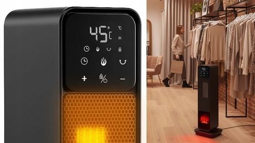 Termowentylator farelka nagrzewnica elektryczna kolumnowy kominek + na Arena.pl