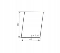 szyba drzwi górna stary typ C-330 kabina Naglak Koźmin z turem