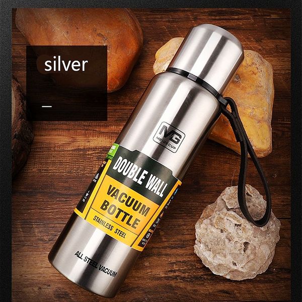 Kubek Termiczny - Termos - Stal Nierdzewna - 500/750/1000/1500ml Srebrny 1500ml zdjęcie 1