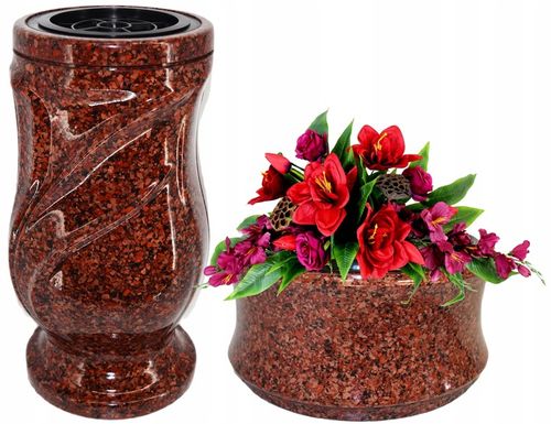 WAZON NAGROBNY - WAZON NA NAGROBEK+ MISA NAGROBNA ZESTAW WKŁAD Z KRATKĄ na Arena.pl