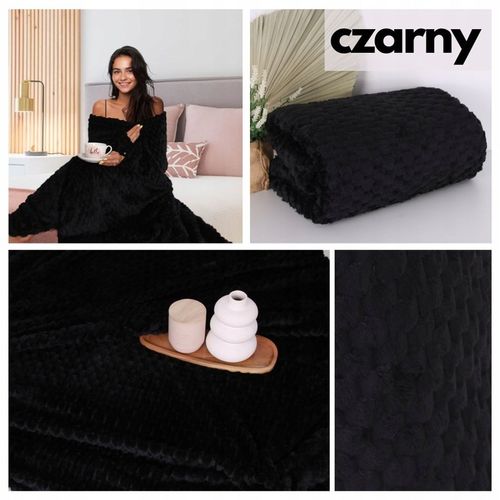 GRUBY KOC WYTŁACZANY 200X220 NARZUTA NA ŁÓŻKO NA KANAPE NA NAROŻNIK PLED na Arena.pl