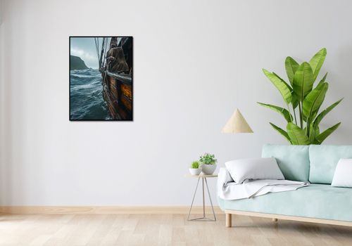 Plakat 60x80cm Statek na Falach na Arena.pl