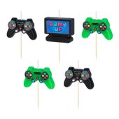 Świeczki urodzinowe na tort Kontrolery Pady game, 5 szt.