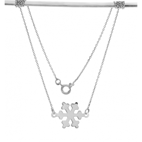 SREBRNY NASZYJNIK ŚNIEŻYNKA CELEBRYTKA ŚWIĄTECZNA SREBRO PRÓBY 925 na Arena.pl