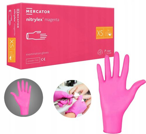 rękawice nitrylowe 100 szt. 6-xs nitrylex magenta na Arena.pl