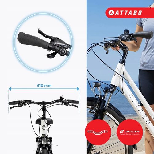 Rower trekkingowy damski ATTABO 19" Shimano Altus Dynamo Nexus Suntour na Arena.pl