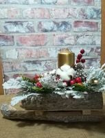 Doniczka donica sanki drewniane baza sanie duże