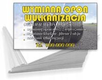 Wizytówki firmowe REKLAMOWE Foliowane 1000 szt WYMIANA OPON WULKANIZACJA