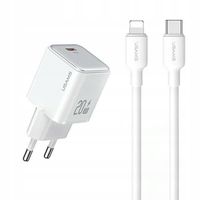 USAMS Ład. siec. 1xUSB-C PD20W PD3.0 Fast Charging US-CC183 + kabel USB-C/L